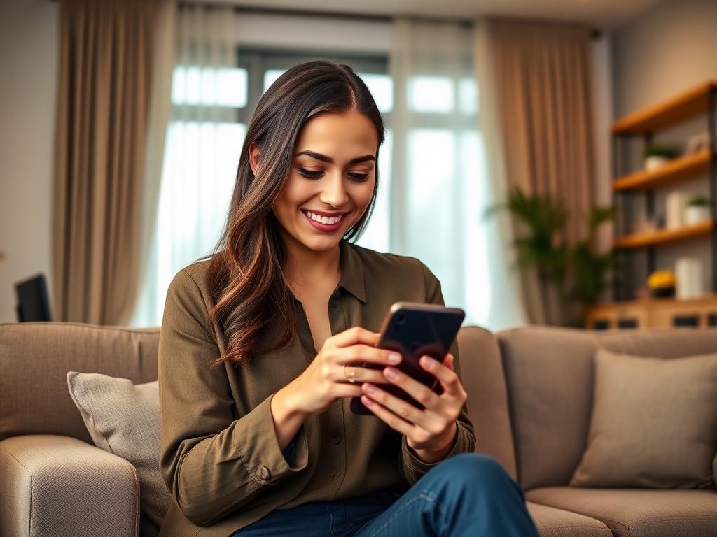 Cliente contratando empréstimo pessoal pelo celular
